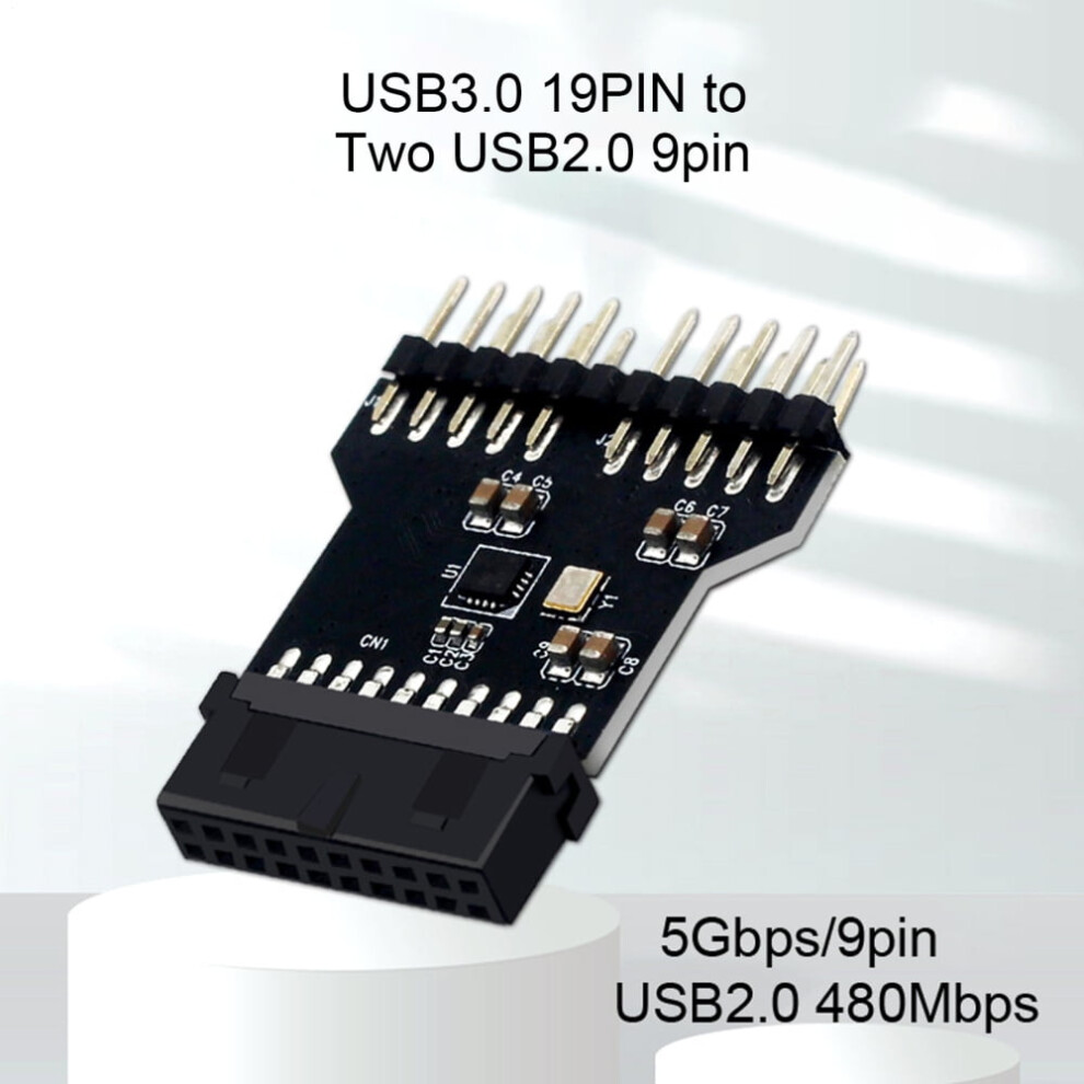 Usb 3.0 To Dual Usb 2.0 Splitter Adapter 19-Pin To 29-Pin 975221031082