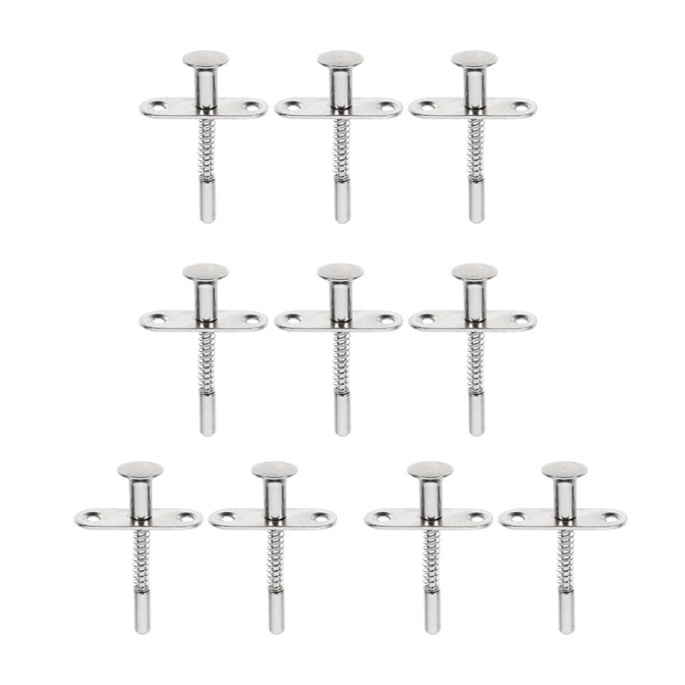 Spring Latch Door Lock Bolt Plunger 10 Pcs 928028862311