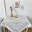 XIUH Home Textile Λευκό Δαντελένιο Τραπεζομάντιλο Τραπεζομάντιλου Ορθογώνιο Κάλυμμα 6