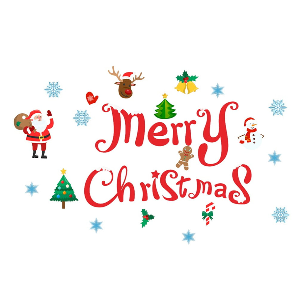 Christmas Garage Stickers Pvc Snowflake Tree Decor 928028333750