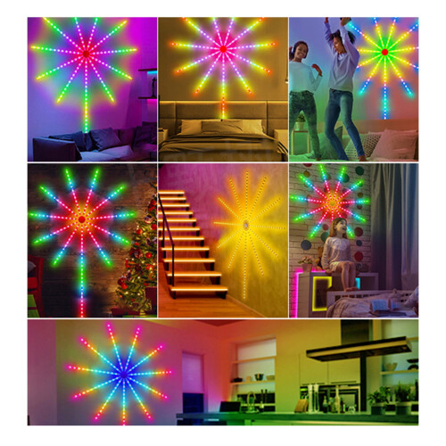 Firework LED Lights USB-Powered Color-Changing Bluetooth 1