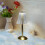 Mini lampe vintage à fleurs, 16 couleurs, 30 cm, LED dorée 5