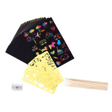DIY Scratch Paper Art Kit for Kids Black 1 Set