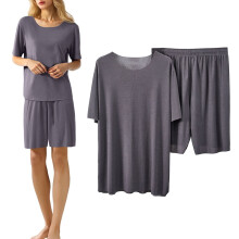 Ice Silk női pizsama szett, kétrészes rövid ujjú póló