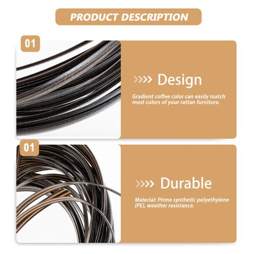 Wicker Repair Kit Brown Coffee Rattan 1 Set 2