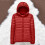 Packbare Damen-Daunenjacke mit Kapuze, rot, Größe S 4