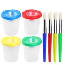 ULTNICE 4 stuks morsbestendige verfbekers en 4 stuks in diverse kleuren set