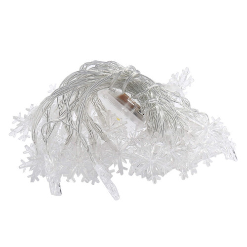 Christmas snowflake string lights 40 LED waterproof 1