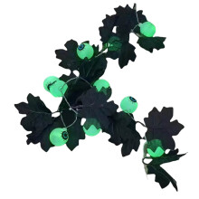 Halloween string lights black maple leaf eye USB