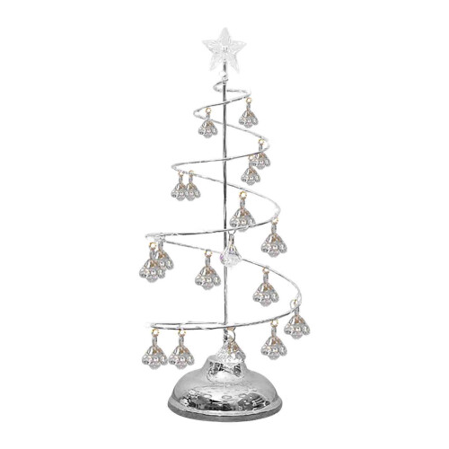 Juletrebordslampe LED-krystall nattlys 10 tommer