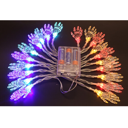 Halloween string lights orange LED lanterns 10 ft