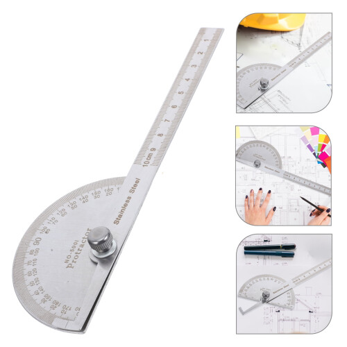 Stainless Steel Protractor 100mm 180 Round Head 2