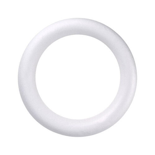 White foam ring for DIY crafts and decor 30 cm 1