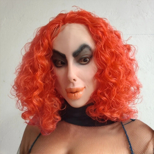 Latex maske til grim pige med stor mund 1