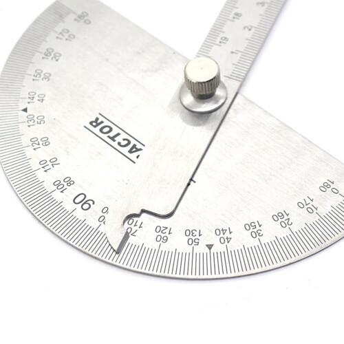 Stainless Steel 180 Protractor with Arm 1