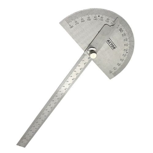 Stainless Steel 180 Protractor with Arm 2