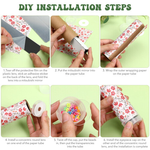 DIY kaleidoscope kit educational science toy 5 sets 2