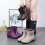 Botas de chuva femininas curtas impermeáveis de borracha até o tornozelo 5