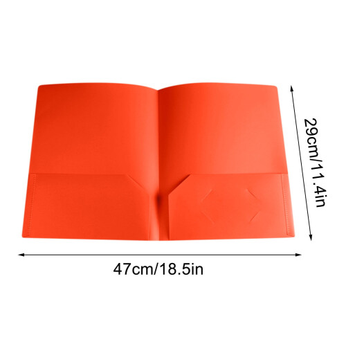 Plastic File Folders with Pockets Heavy Duty 12 1