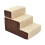 Scaletta a tre gradini in peluche per cani e gatti, beige 1