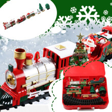 Baby toy train set with railway tracks and battery-operated