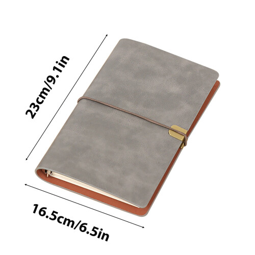 A5 leather binder notebook refillable 100gsm paper 1