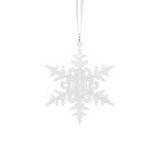 Clear Acrylic Snowflake Ornament Set 3PCS