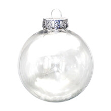 Christmas Clear Ornament Balls Fillable Plastic 3B