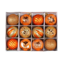 Wadada Orange Christmas Ornaments 12PCS 2.3 inch
