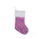 Lyserød non-woven julestrømpe 43 cm 2