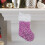 Lyserød non-woven julestrømpe 43 cm 4