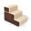 Scaletta a tre gradini in peluche per cani e gatti, beige 3