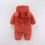 Baby Snowsuit Warm Hooded Romper Solid Color One-Piece 7