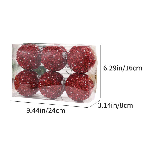 Christmas Ball Ornaments Shatterproof Glitter Pearl Sequin 2
