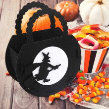 Pungi de bomboane de Halloween pentru copii, reutilizabile, din bumbac, 12 buc.