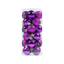 Christmas Ball Ornaments Purple Shatterproof 24 pcs
