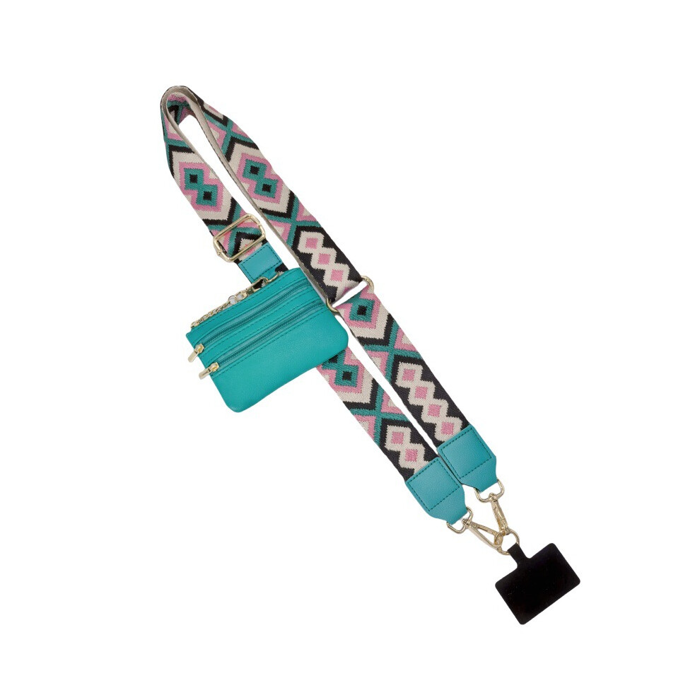 (Green) Detachable Replaceable Phone Strap With Small Coin Purse Cell Phone Lanyard Green 6910906926974