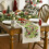 Chemin de table de Noël aquarelle houx 13 x 60 pouces 3