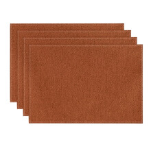 Sm: )e Roestbruine placemats 12x18 inch, set van 4, seizoensgebonden, wasbare decoratie voor keuken- en eettafel voor thuisfeestjes