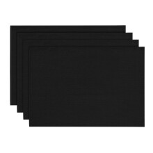 Black placemats 12 x 18 inch set of 4