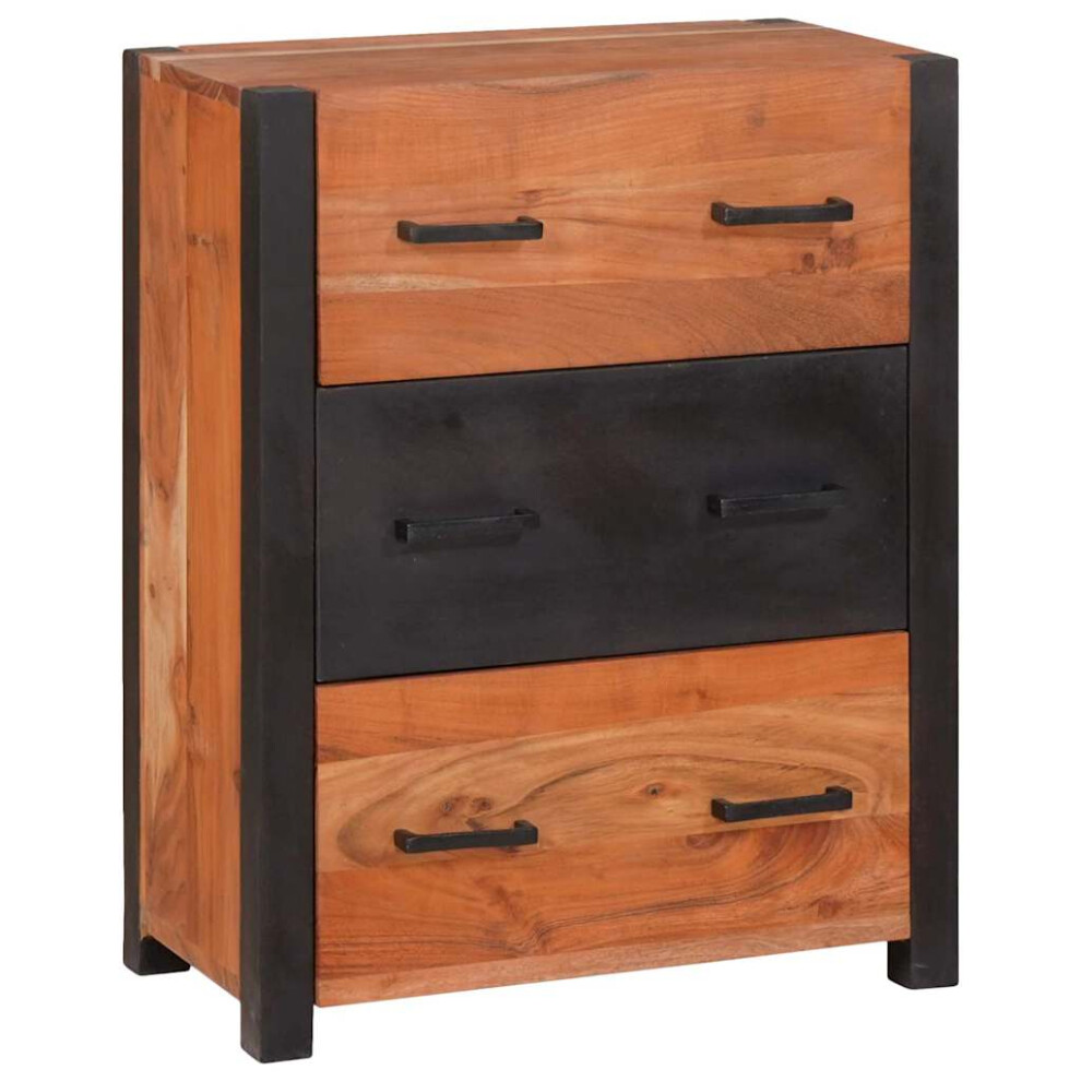 Vidaxl Sideboard With Drawer Brown 55 X 30 X 75 Cm Solid Acacia Wood