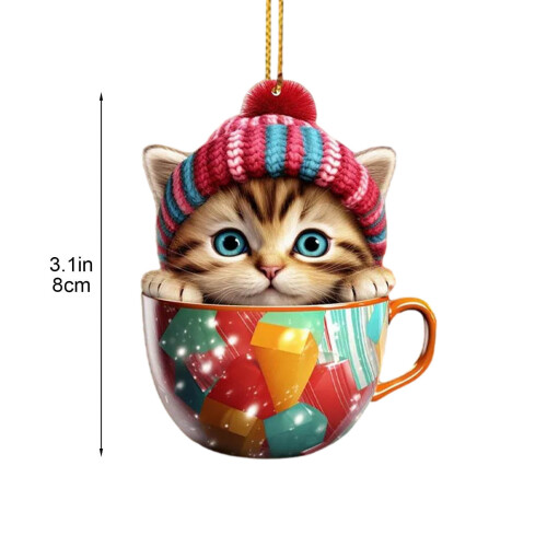Acrylic Christmas Tree Ornament 2025 Hanging Pendant 2