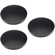 Obsidian-Rundspiegelplatte, schwarzer Linsenring, gotisch