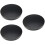 Obsidian rund spejlplade sort linsering Gotisk 1