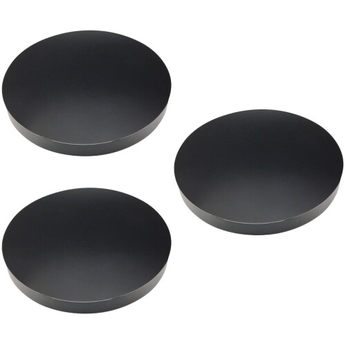 Obsidian rund spejlplade sort linsering Gotisk
