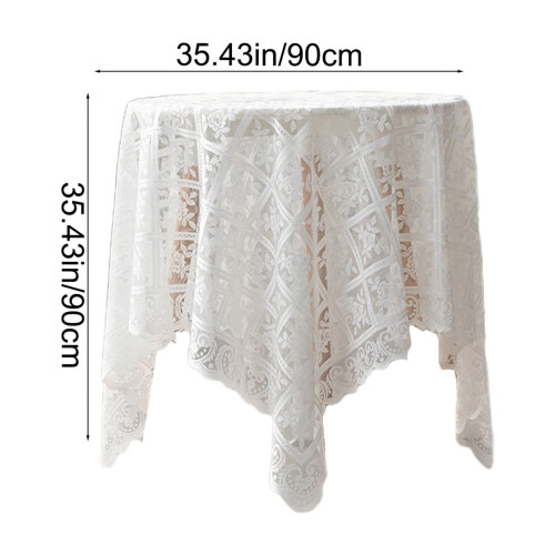 Nappe carrée rustique brodée en polyester 45 x 45 cm 2
