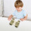 Binóculos infantis 4x30 para exploração ao ar livre, brinquedo resistente. 4