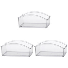 Lot de 3 boîtes de rangement pour sachets de thé, capsules de café, bonbons et autres petits objets, en acrylique, avec couvercles, pour le bureau