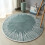 Round Area Rug Polyester Rubber Backing 23.6 in 2