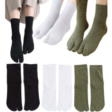 Kiibsot3Pairs Naisten Tyttöjen Puuvillaiset Urheilusandaalit, Rennot, Jaetut Kaksivarvaiset, Japanilaiset Tabi-varvassandaalit, Joustavat Sukat,